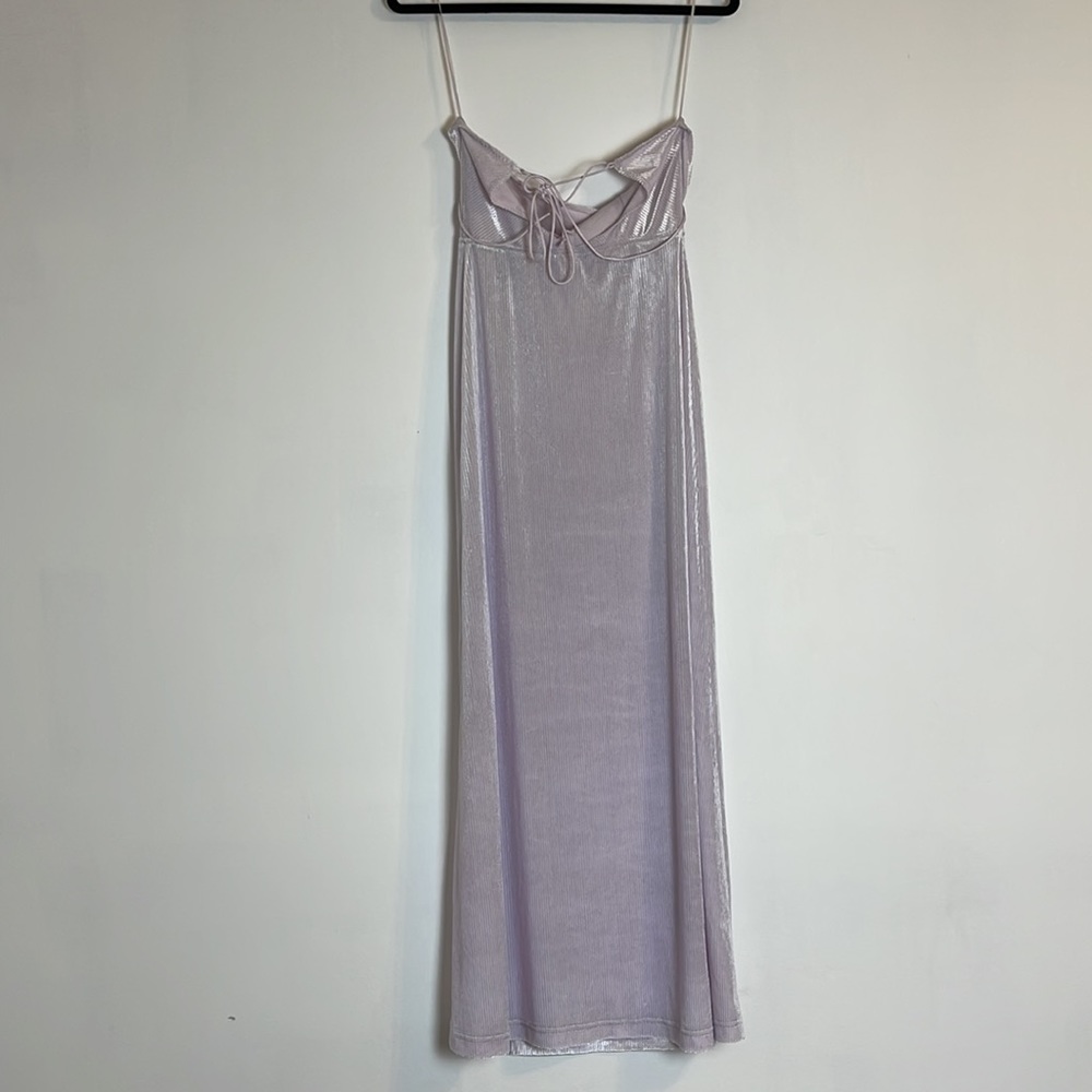 Free People Lilac All I Need Velvet Maxi Dress- size small - Picture 6 of 7
